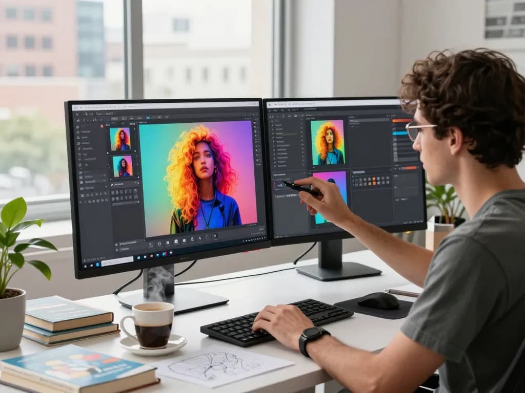 Dynamic editing workspace showcasing the Nano Banana Flash AI image editor in use for vibrant image generation.