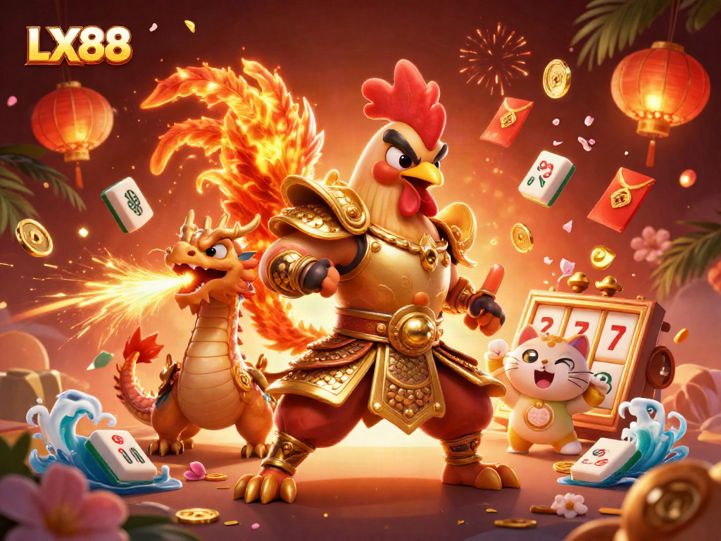 Experience the thrill of LX88 gameplay with vibrant characters and dynamic casino elements.