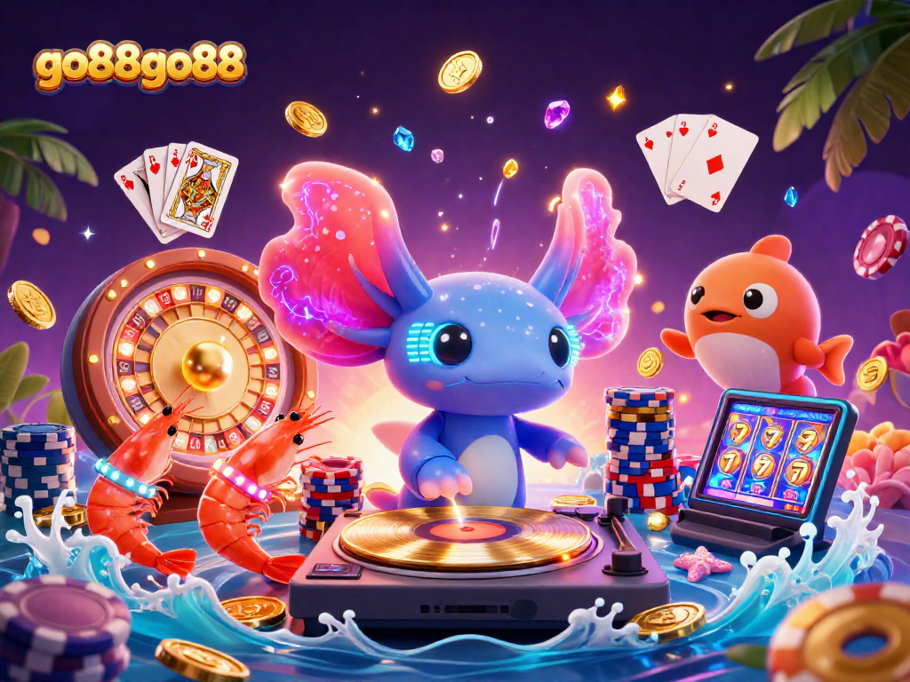 Experience the excitement of go88go88's neon casino with vibrant characters and immersive gaming elements.