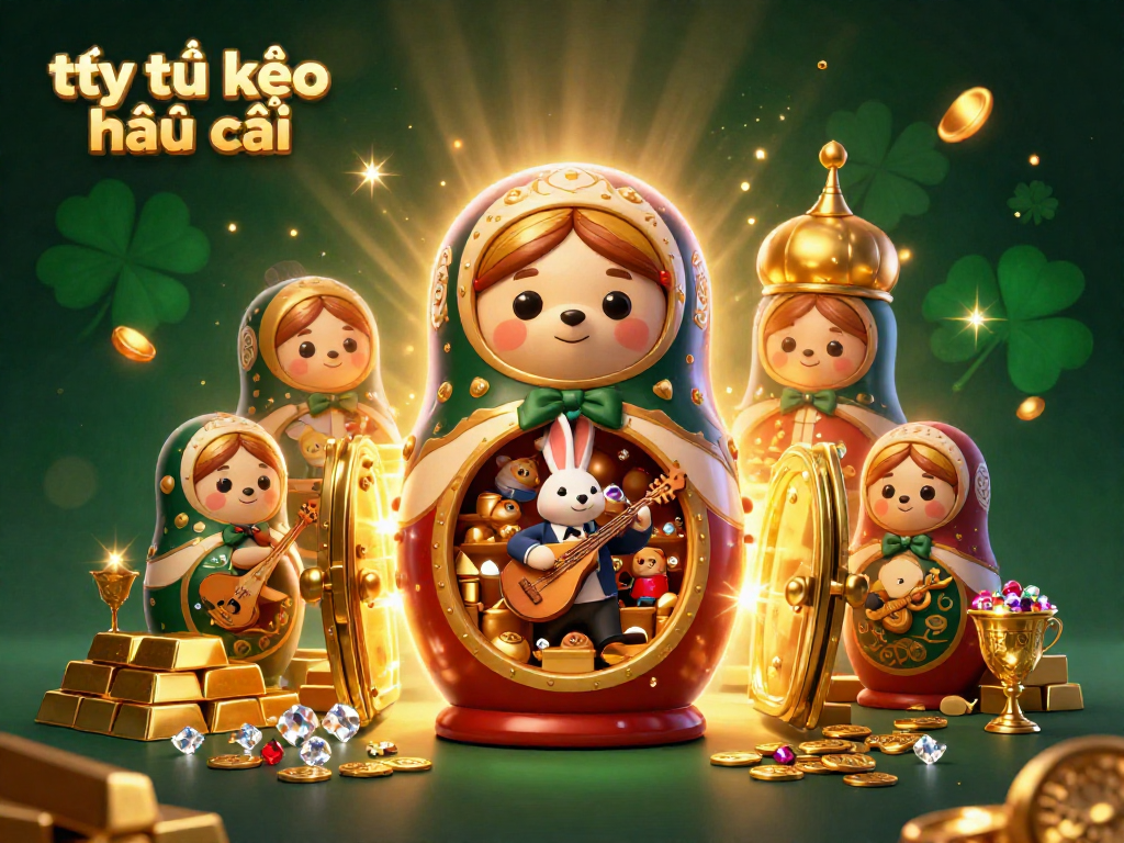 Spin the tỷ lệ kèo nhà cái with vibrant bears and treasures in a lively casino scene.