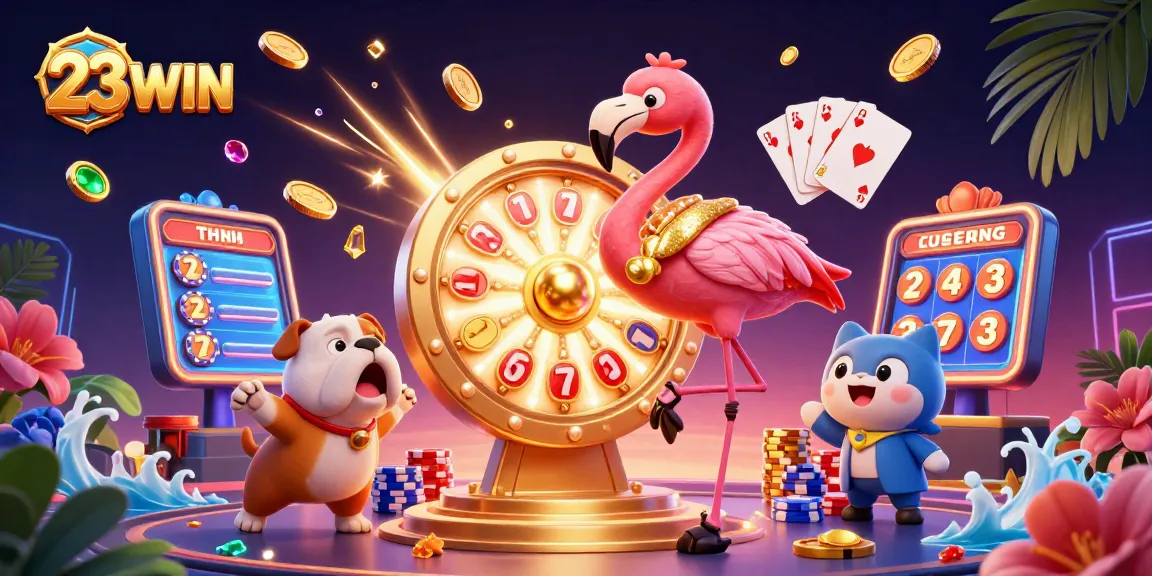 Engage in thrilling gameplay at 23WIN with dynamic slots, colorful chips, and delightful surprises.