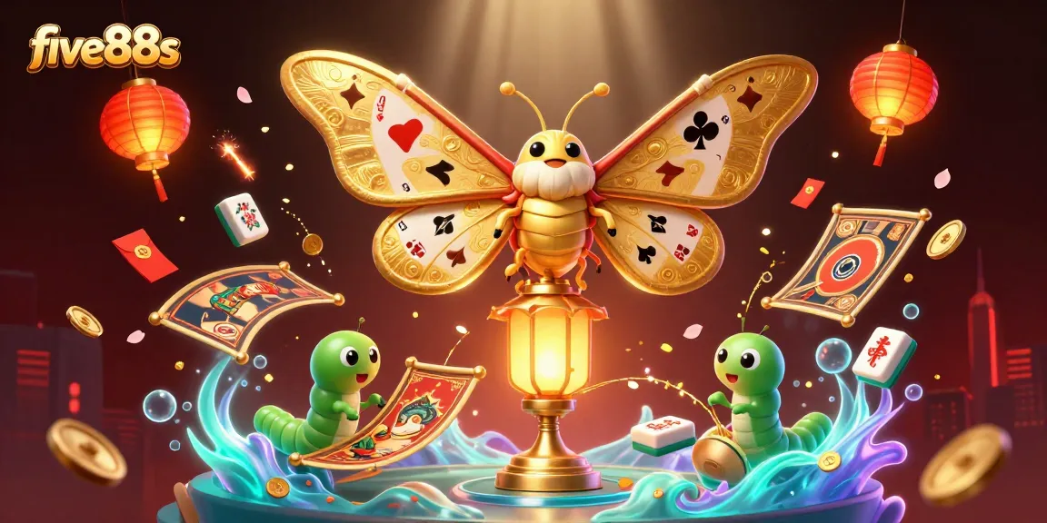 Experience the thrill of five88s with an illustrated casino scene teeming with vibrant elements.