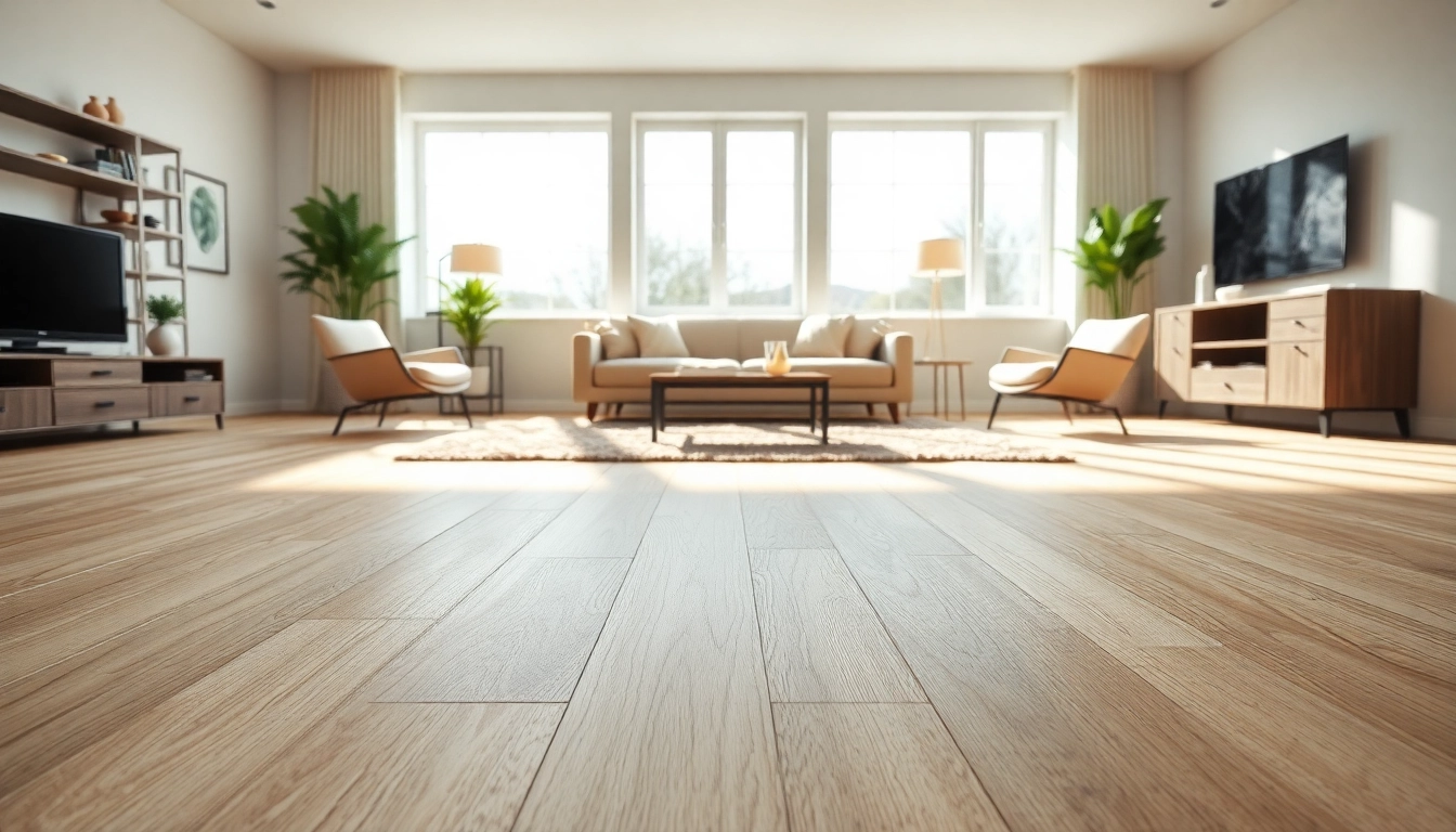 LVP flooring near me showcased in various styles within an elegant living room.