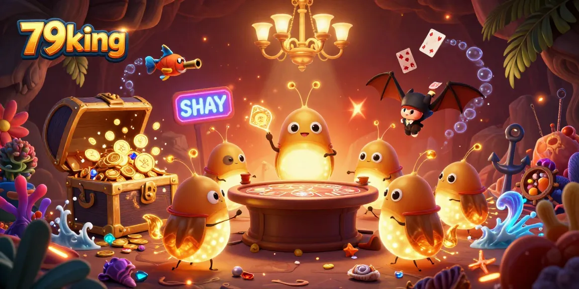Join the action at 79king's vivid cave casino with glowing glowworms and exciting game elements.