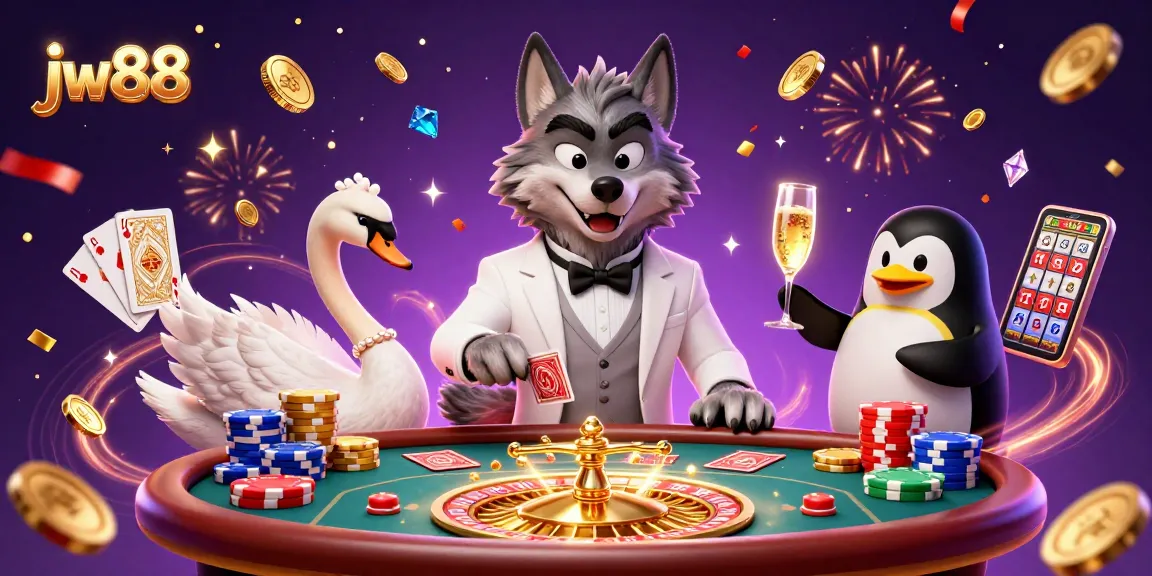 Experience thrilling gameplay with jw88 at a luxurious baccarat table featuring unique 3D characters.
