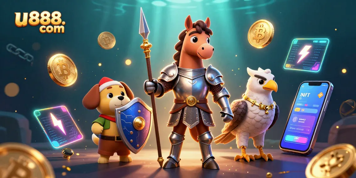 Experience thrilling gaming at u888. com with vibrant 3D characters and crypto elements.