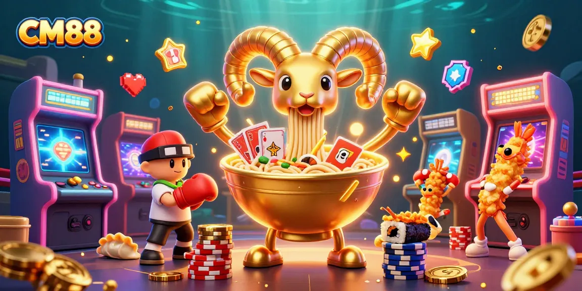 Experience dynamic gaming with CM88's vibrant casino scene showcasing colorful elements and engaging characters.