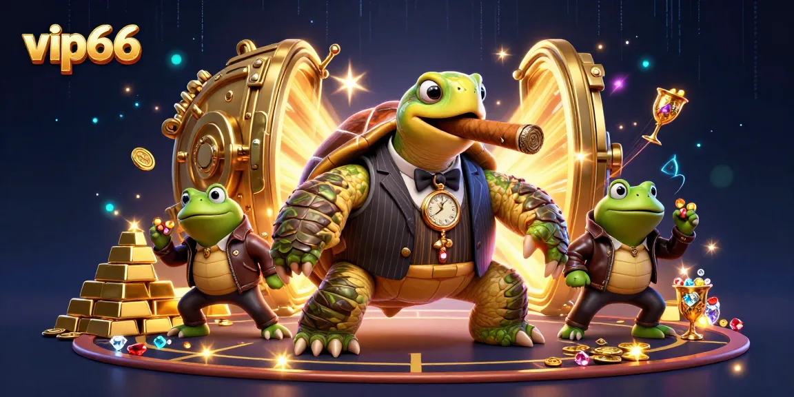 Experience the excitement with vip66 as cartoon characters indulge in a treasure-filled casino world.