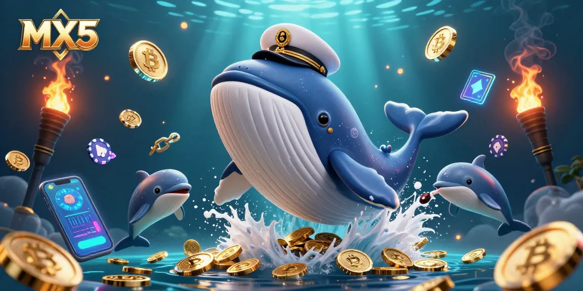 Join the excitement at MX5, where a playful whale leads a charming casino experience!